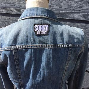 Denim jacket with patches